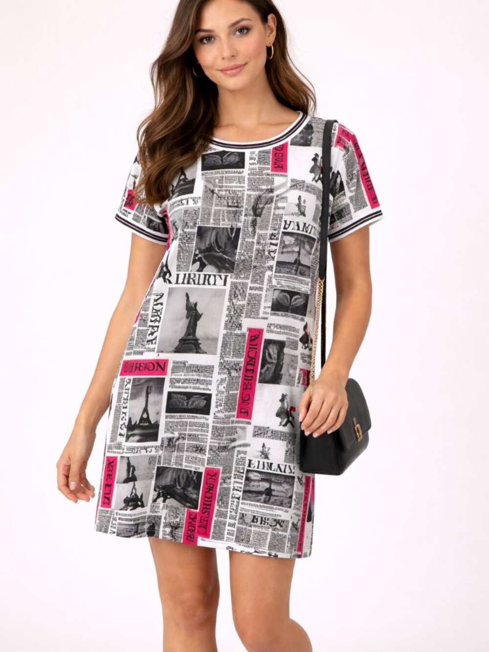 ✨ Triscotta Paris-Inspired Print Dress – Effortless Statement Style